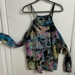 Torrid Active | TyeDye Fleece Cold Shoulder sweatshirt | size 2